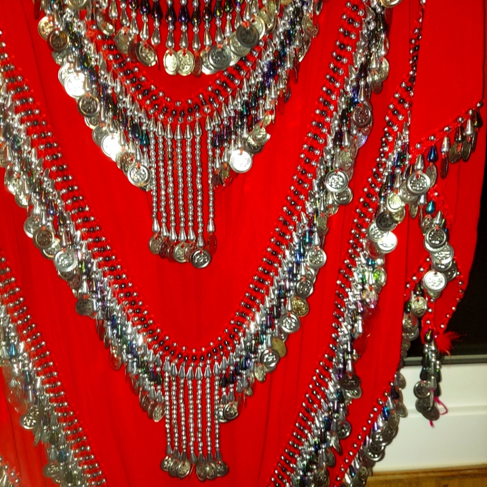 Belly dancing waist wrap